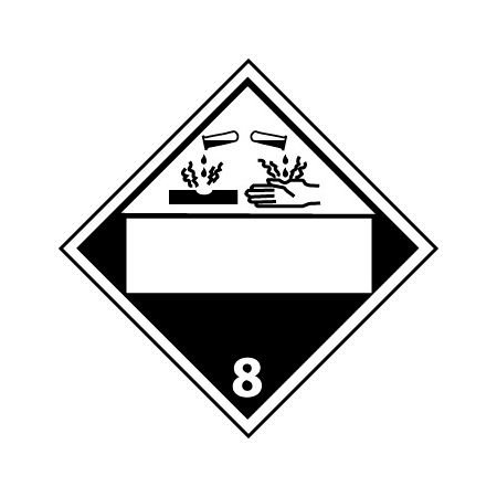 National Marker Co DOT Placard - Corrosive Blank DL12BR